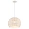 Round Farmhouse Rattan Pendant Lights with Adjustable Hanging Rope